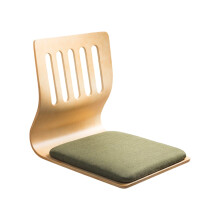 Ergonomic Wooden Floor Chair with Foam Cushion