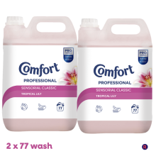 Comfort Pro Formula Sensorial Classic Fabric Conditioner Fresh Floral - 2 Pack (2 x 4.8L) Pink 77 Wash