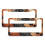 Cat and Maple Leaves License Plate Frames Aluminum 2-Pack 1