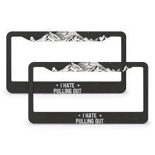 Aluminum Camper License Plate Cover 2-Piece with 2 Round