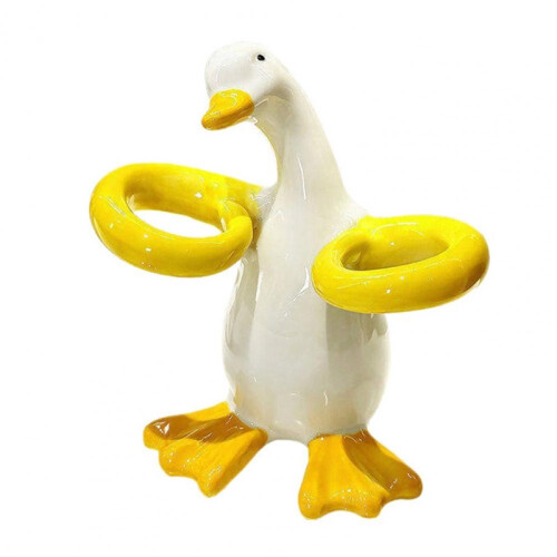 Duck Shape Ceramic Electric Toothbrush Stand for Bathrooms Countertop 1