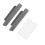 Adhesive Pull Handles for Glass Doors, Windows, Cabinets [2-Pack] Grey 2