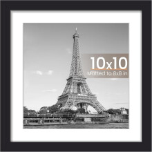 10x10 Picture Frame Black Square Wall Hanging 1 Pack