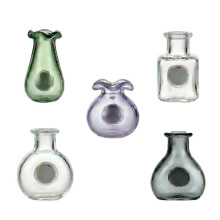 (8-piece set (including flowers)) 3D Mini Ceramic Vase Magnet Fridge Magnetic Glass Vase Creative Decorative Fridge Art, Cute Ceramic Vase, Multicolor