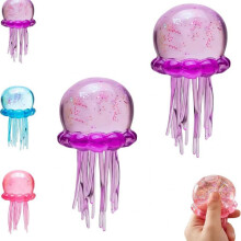 (Purple) Stress Relief Jellyfish Squishy Toy - Sensory Fidget Toy, Slow Rising, Anxiety Reducer for Kids and Adults