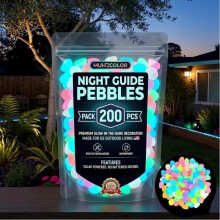(Luminous blue model [400 pieces]) Glow in The Dark Garden Pebbles Luminous Stones for Outdoor Pathways Patio Decoration 2026 Hot Sale 10-Pack