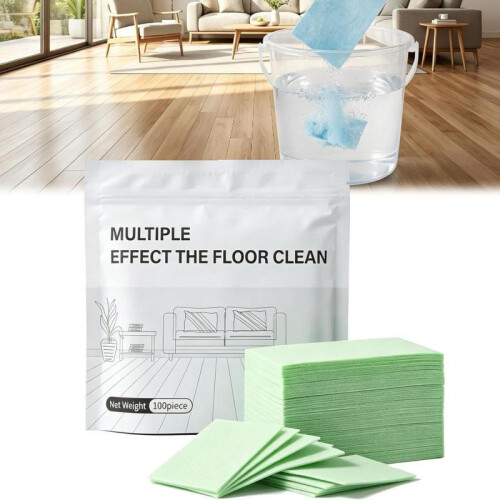 (blue, 100pcs) Multi-Function Floor Cleaning Tablets Dissolvable Deep Cleaner for Hardwood Floor Tile Effective Remover 30 Packs