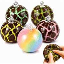 (Cream chocolate) Pressure-relieving crispy chocolate soft ball toy, waxy cracked soft texture, stress-relieving candy toy, office toy, 10 packs