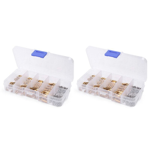 600X Brass M2 Hex Column Standoff Support Spacer Screw Nut Assortment Kit