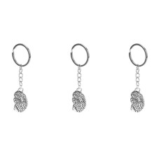 3X Gehirn Keychain Legierungs-Intelligentes Brainiac IQ Keychain FOB-Ketten-Medizinischer Mensch