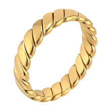 Men's Stainless Steel Vintage Geometrical Ring Gold Size 9