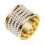 Women's Stainless Steel Wedding Band Ring with Cubic 1