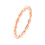 Women's Rose Gold Stainless Steel Teardrop Oval Stacking 1