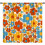 Vintage Daisy Flower Curtains Retro 70s Blue Orange Red 1