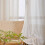 Beige sheer curtains polyester 140x200cm light filtering 1