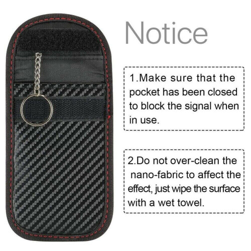 2 Pack Car Key Signal Blocker Case Faraday Cage Pouch Keyless RFID Blocking Bag 2