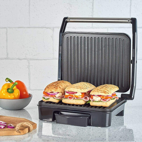 Panini Press Grill Sandwich Maker Toaster Extra Large Non-Stick Plates 2000W UK 1