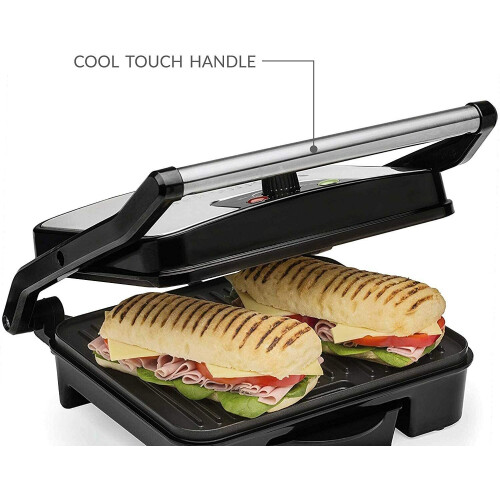 Panini Press Grill Sandwich Maker Toaster Extra Large Non-Stick Plates 2000W UK 2