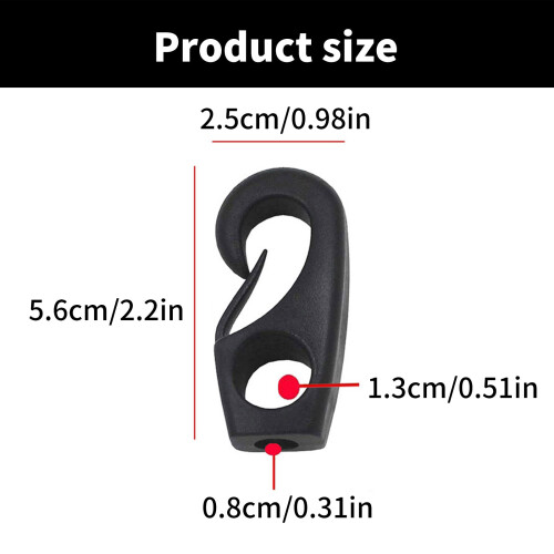 Crochet élastique en plastique réutilisable, 10 pièces, 2