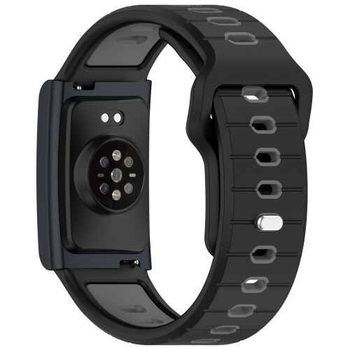 Silikonový řemínek pro Amazfit Helio Strap - Černošedý, 22mm, 1 ks 2