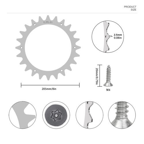 Silver Traction Spikes för Worx Landroid Robotgräsklippare 1