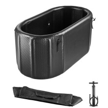 Bañera de Hielo 817L-Duoku-Baño Frío Inflable 1500x800x760 mm, con Bolsa de Transporte y Tapa Aislante, Enfriador No Incluido