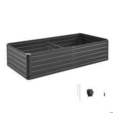 Potager Surélevé en Métal 203,2x101,6x47 cm-Duoku-Carré de Jardinage en Galvalume avec Fond Ouvert-Idéal pour Cultiver Légumes