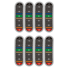 Temperatuurdisplay Stickers Thermometers Strips-8 stuks