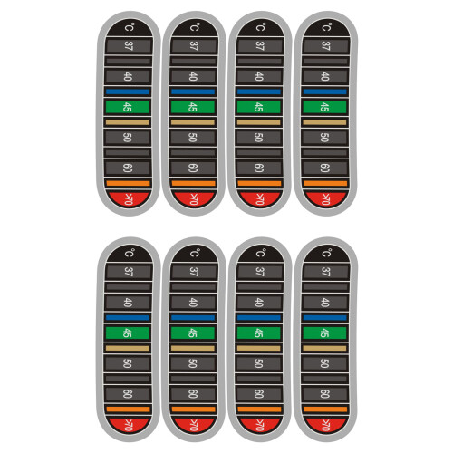 Temperatuurdisplay Stickers Thermometers Strips-8 stuks