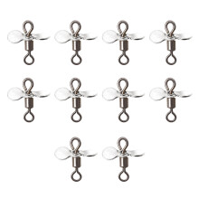 10 stuks roestvrij spinnerbait rekwisieten diy vissen-Zilveren L
