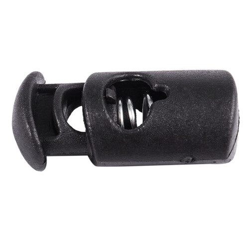 Diameter 8 mm Hole, Cord Cord Stopper Laces Snap Hook, Black, 50 Pcs