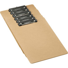 Brown Hardboard Clipboard 6-Pack