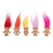 5Pcs Troll Dolls Lucky Dolls Mini Dollhouse Kids Hobbyists Collectable Dolls