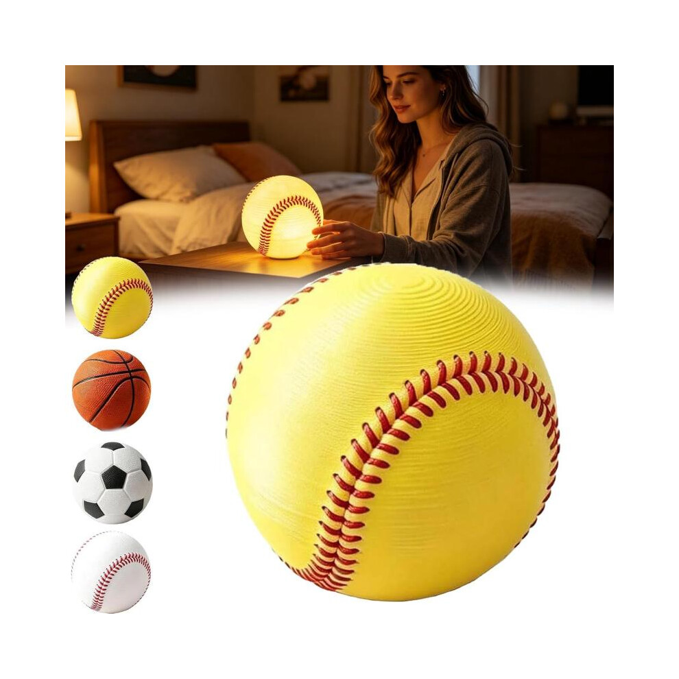 Фото - Люстра / світильник New Softball Night Light - Desk Bedside Lamp, Creative Silicone Eye-Caring USB Rechargeable Portable Table L 2026(Football)