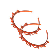 Hair Hoop with Clip for Women Resin Hair Accessories-Coffee