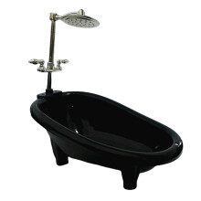 Mini Bathtub for Dollhouses Accessories Perfect for-Black