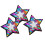 3x3pcs sparkling sequins star patch glitter applique sewing decals B 100x100mm 1