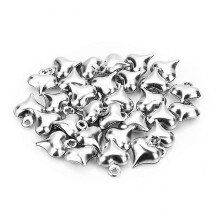 2x50Pcs Stainless Steel Heart Charms Pendant for DIY Jewelry Making