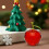 Crystal Faceted Apple Ornament Stand Glass Rotatable Base 1