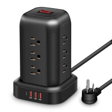 Power Strip Practical Compact Vertical Socket for Home Dorm Room Hotel