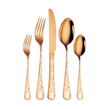 Black Stainless Steel Cutlery Set Gothic Skull Floral