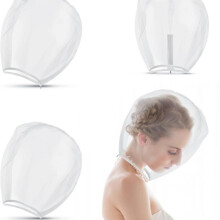 (White) Bachelorette Party Face Veil Bride to Be Short Wedding Veil Mesh Headpiece White