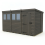 12x7 Pent Composite Shed Tanalised (Single Door, With Windows) 2