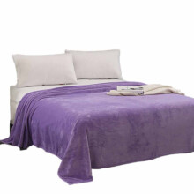 Fleece Bed Blanket Microfiber Lightweight Warm Purple