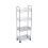 Plastic Rolling Shelf Transparent 3-Tier 1