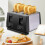 Black Toaster - 4 Slice - Variable Browning - Defrost - Reheat - Extra Wide Slot 3