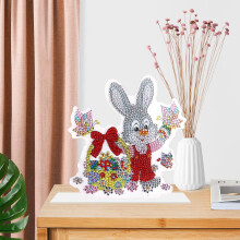 DIY 5D Diamond Painting Easter Bunny Ornament for Kids Adults Holiday Gift D