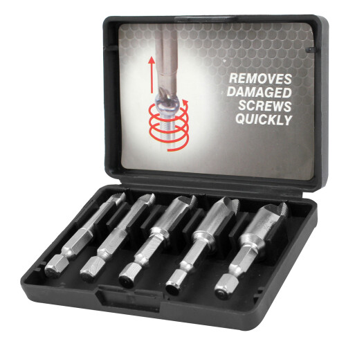 Vivo 5pc Broken Damaged Screw Extractor Removal Remover Garage Workshop Tool Bit Set 1
