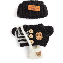 17cm Doll Outfits Kawaii Chic Set Button Up Stripe Sweater
