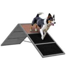 Puente de agilidad para perros con altura ajustable, superficie antideslizante, hasta 40 kg.